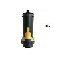 Chaussures de sécurité robustes en cuir véritable et PVC imperméables, avec embout en acier, pour l'extérieur, chaudes pour l'hiver, avec soutien de la voûte plantaire en coton – Fabrication chinoise