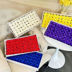 กล่องของขวัญดอกกุหลาบจำลองสามชั้นจากโรงงานหัวเอิน สำหรับงานรับปริญญา วันวาเลนไทน์ ตกแต่งดอกไม้สำหรับประกอบ - Product Image 4