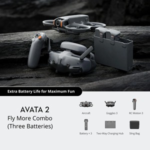 Avata 2 Fly More Combo (Three Batteries) with 1/1.3-inch Image Sensor Tight Shots in Super-Wide 4K and Motion Control Dron Es - Product Image 5