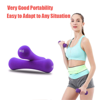 Pesas de mano de hierro fundido para mujer, para deportes familiares, ejercicio de Fitness, 0,5 kg, 0,75 kg, 1kg, mancuerna con forma de hueso de neopreno