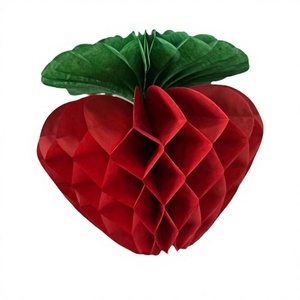 Kit de Decoración Festiva con Rosetas Colgantes de Papel con Diseño de Fresas de Verano y Guirnaldas de Pared - Product Image 1