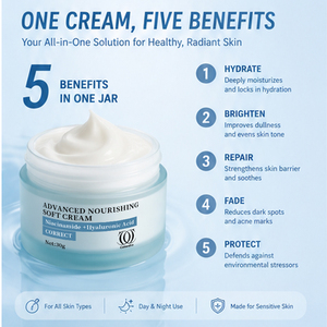 Crema de Niacinamida 5 en 1 - Hidratante, Iluminadora, Reparadora, Humectante Facial para Todo Tipo de Piel - Product Image 3