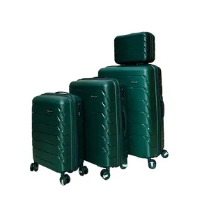 男女通用新款旅行行李箱套装100% PP全铝合金硬面，带旋转脚轮TSA锁，适用于所有场合