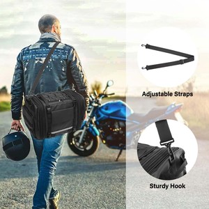 Muestra Gratis, Mochila Impermeable de PVC para Motocicleta, Bolsa Seca de Gran Capacidad para Viajes y Campamentos, con Bolsillo con Cremallera - Product Image 4