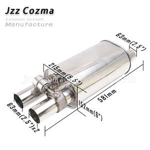 Accessori Esterni per Migliorare le Prestazioni, Silenziatore <span class=keywords><strong>di</strong></span> <span class=keywords><strong>Scarico</strong></span> con <span class=keywords><strong>Valvola</strong></span>, Ingresso 2.5 Pollici, <span class=keywords><strong>Doppia</strong></span> Uscita, Marmitte con <span class=keywords><strong>Valvola</strong></span> - Product Image 3