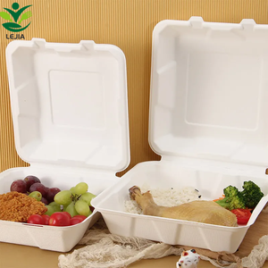 El mejor precio, 8 pulgadas, desechable, caña de azúcar, bagazo, pulpa, Concha, el mejor contenedor de comida para llevar, fiambreras de papel - Product Image 6