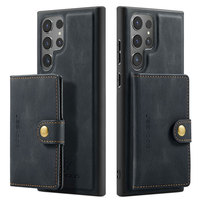 Pour Samsung S24 Ultra Galaxy S23 Plus S23 FE Couverture Arrière Jeehood J01 Rétro Magnétique Portefeuille Amovible Carte Téléphone Cas En Cuir
