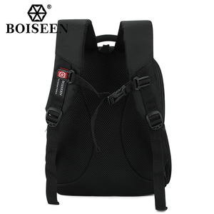 Boiseen <b>Men's</b> Laptop <b>Backpack</b> <b>Black</b> Large Capacity Business Travel Waterproof Outdoor Bag - Product Image 3