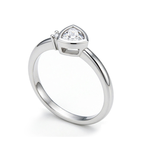 Fashion Fine Jewelry Custom 925 Sterling Silver Prong Setting Women's Romantic <b>Dainty</b> Fat Triangle Shaped Zircon Promise Style - Product Image 1