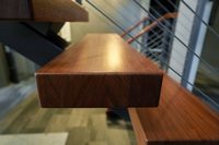 Ventes directes d'usine Design moderne Mono Stringer escalier intérieur bois Amérique chêne boîte en bois bande de roulement escalier droit personnalisé
