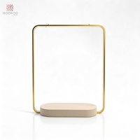 Support de présentation de vêtements minimaliste en métal rotatif et détachable, avec anneau lumineux LED, piédestal moderne pour boutique, présentoir à vêtements