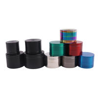 Broyeur à herbes personnalisé en alliage de zinc, 4 pièces, 63 mm, avec logo, pour tabac et épices sèches, vente en gros