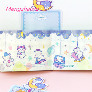 Forniture scolastiche per bambini articoli da regalo promozionali aziendali cartoon bear carta adesiva termica piccoli adesivi gonfi carini - Product Image 4