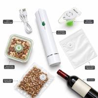 USB Oplaadbare Handheld Vacuümverpakker Draagbare Mini Draadloze Voedselvacuümpomp voor Zakken, Blikken, Wijnkurken, Sous Vide