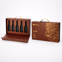 Boîte cadeau de luxe personnalisée avec gaufrage, fermeture magnétique, emballage rigide en matériaux recyclés pour whisky, vodka, boissons énergisantes, sodas