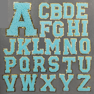 Loveda, venta al por mayor, parches bordados con letras al por mayor, pegatinas grandes con purpurina, parches de chenilla para planchar, parches para ropa, parche para el día del juego - Product Image 4