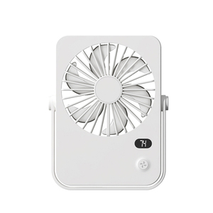Bestselling three speed portable rechargeable mini 1200mAh stylish desktop cooling <b>fan</b> with digital display - Product Image 1