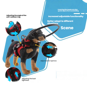 Arnés de Seguridad Reflectante Personalizado <span class=keywords><strong>para</strong></span> <span class=keywords><strong>Perros</strong></span> <span class=keywords><strong>Ciegos</strong></span>, con Botón Anticolisión Ajustable, Halo de Seguridad <span class=keywords><strong>para</strong></span> <span class=keywords><strong>Perros</strong></span> Pequeños, Medianos y Grandes - Product Image 2