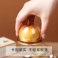Tarte aux oeufs carrée en plastique jetable Transparent petit gâteau jaune d'oeuf pâtisserie Mooncake cuisson emballage boîte impression d'emballage