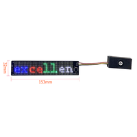 Écran LED flexible 12x48 pixels, programmable via application téléphonique, affichage de logos, symboles, textes, à insérer dans les chaussures, les chapeaux, les vêtements, écran LED fin comme du papier