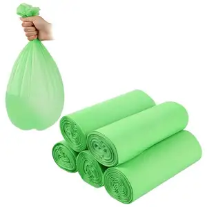 Custom 100% Fully Biodegradable Compostable Corn Starch PLA PBAT Made Disposable Plastic Can Bin Garbage Bags Suppliers