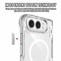 Coque de téléphone transparente magnétique antichoc C0144 pour iPhone Duo