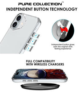 Funda Transparente Simple para Teléfono Móvil, Carcasa Trasera Transparente a Prueba de Golpes para iPhone 16, 15, 14 Plus, 17 Air 13, 12 <span class=keywords><strong>Mini</strong></span>, 11 Pro Max, 16E - Product Image 4