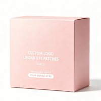 Patchs de gel pour les yeux au collagène hydratant, en bouteille, avec logo personnalisé, pour usage cosmétique quotidien