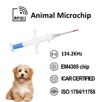 Microchip RFID ICAR de 134.2kHz para Animales, FDX-B ISO11784/11785, Transpondedor Inyectable para Identificación de Mascotas y Ganado