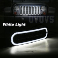 OVOVS autres accessoires d'éclairage de voiture, feux de jour blancs pour Jeep Wrangler JK JKU 2007-2017 barre lumineuse de calandre