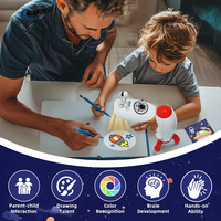 Projecteur de dessin à tracer avec 12 stylos de couleur, projecteur de dessin intelligent pour enfants, jouet projecteur pour enfants