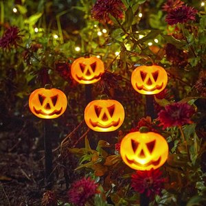 Halloween <b>Pumpkin</b> Solar Lawn <b>Lights</b> Outdoor Garden Yard Path Decorative Stake Lamp - Product Image 1