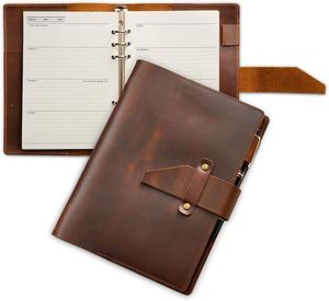 Custom Fiess Goals Thread Sewing Leather Cover A5 Hardcover Daily Planner <b>Gift</b> - Product Image 1