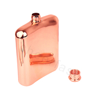 Flacon à alcool en métal avec couvercle, contenant à vin, couvercle pour liqueur, personnalisable, 6 oz, revêtement réutilisable, gourde à liqueur