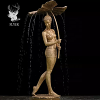 Fontaine de danseuse de ballet grandeur nature européenne en bronze, fontaine cascade, statue, sculpture, fontaine en bronze à vendre