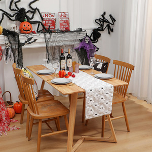 Runner da <span class=keywords><strong>Tavola</strong></span> Morbido in Jacquard con Motivi Fantasma per <span class=keywords><strong>Halloween</strong></span>, <span class=keywords><strong>Decorazioni</strong></span> per <span class=keywords><strong>Tavola</strong></span> da Cucina e Sala da Pranzo - Product Image 4