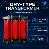 Transformateur sec 11kV 75kVA 100kVA 125kVA 160kVA Triphasé 400V/415V Modèle SCB Résine Coulée Norme IEC Usage Industriel CE