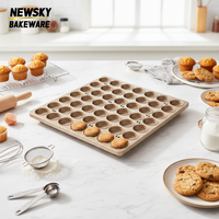 Multi-Modul Goldene 49 Runde Form Mini 90-Steamed-Sponge-Cake-Pfanne Importierte Antihaft-Rundform Aluminium Brot- & Kastenkuchenformen