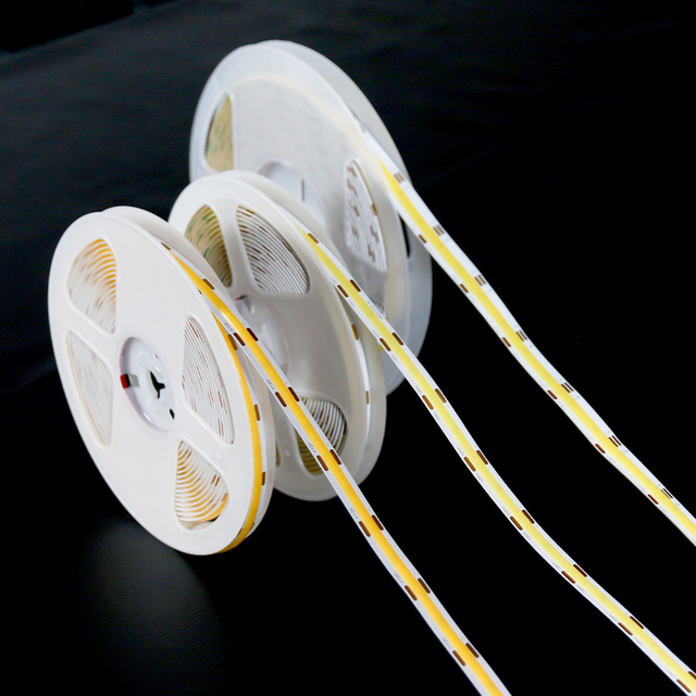 3mm 5mm 8mm Narrow 400Leds/m Copper IP20 White/Nature White/Warm White Flexible COB LED Strip Light DC12/24V