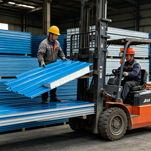 Panel Sándwich de <span class=keywords><strong>Poliestireno</strong></span> <span class=keywords><strong>Expandido</strong></span> para Cámaras Frigoríficas, Construcción Modular de Ensamblaje Rápido, Ecológico, Resistente al Fuego y al Agua - Product Image 5