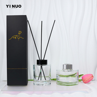 Bouteille de bâtons de parfum d'aromathérapie en verre vide transparent de luxe 120ml 150ml bouteille de diffuseur de roseau d'arôme en verre personnalisé