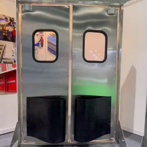 Porte battante robuste en acier inoxydable pour usage industriel, cuisine, entrepôt et commercial - Product Image 1