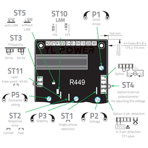 YUELING OEM R449 AVR pour <span class=keywords><strong>AREP</strong></span> ou PMG ALTERNATEURS GENSET MOTEUR PIÈCES DE RÉPARATION - Product Image 5
