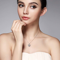 Colliers pendentifs Amour éternel les plus vendus avec chaîne en argent de 18 pouces