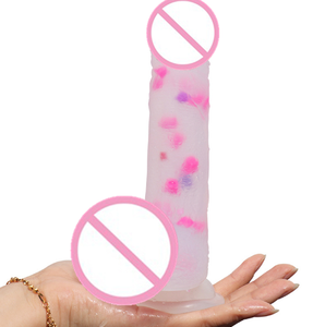 Pénis de masturbation pour femme, gode souple en silicone Jelly Liquid pour masturbateur lesbien féminin, sex toy <span class=keywords><strong>transparent</strong></span> Crystal-gode - Product Image 2