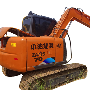 Mini excavatrice Hitachi Zx70 d'occasion Excavatrice sur chenilles de 7 tonnes Excavatrice Hitachi 70 à vendre Pompe à moteur Kubota EPA - Product Image 1