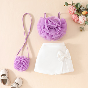 <span class=keywords><strong>Abbigliamento</strong></span> per bambine 3D fiori bretelle Top irregolare 3 pz set <span class=keywords><strong>abbigliamento</strong></span> per ragazze estate <span class=keywords><strong>abbigliamento</strong></span> per bambini ragazze - Product Image 4