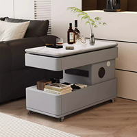 Table d'appoint mobile moderne avec plateau relevable, meuble de rangement pour chambre et salon, support de café de chevet