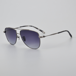 Ch8231 2024 Nieuwe Y 2K Oculairs Zonnebril Vrouwen Hoge Kwaliteit Titanium Piloot Bruin Zwart Blauw Lens Punk Mens Designer Zonnebril - Product Image 6