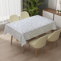 Nappe rectangulaire florale en PVC RNPT 60x102 – Nappe anti-taches facile à nettoyer pour table à manger et dîner en famille